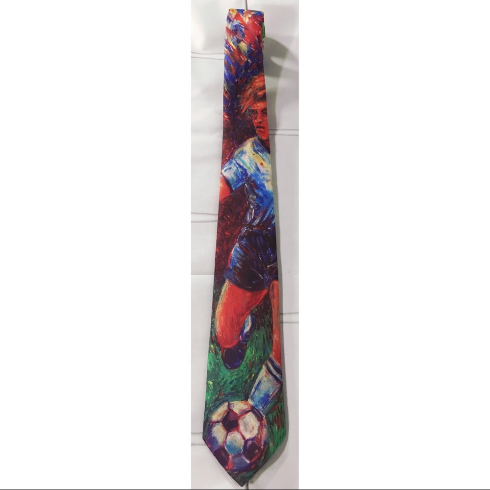 Ralph Marlin Soccer Player Ball Necktie Tie 1990